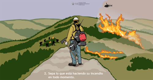 Información actual y precisa sobre el comportamiento del fuego y las condiciones del tiempo atmosférico son críticas para la seguridad de los combatientes. Esta Norma para Combatir Incendio muestra cómo se utilizan vigilantes para reunir y comunicar detalles sobre el comportamiento del fuego.