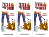 Front side of take time to burn before you learn rck card with person raking burn pile