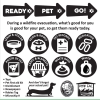 Ready, Pet, Go with graphics showing what to pack for your pet during evacuation