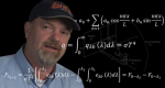 Image of a man with mathematical equations overlaid on the photo.