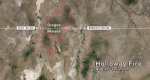 Aerial image of the topography of the Oregon/Nevada border where the Holloway Fire occurred.